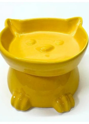 Ayaklı Kulaklı Seramik Mama Kabı - Görsel 3