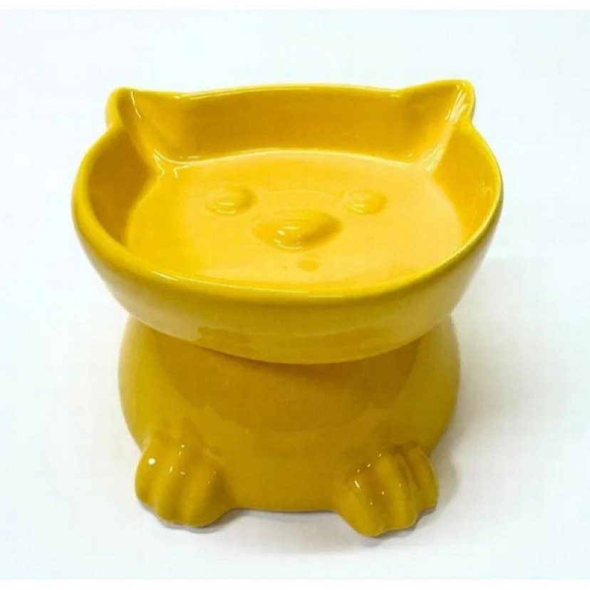 Ayaklı Kulaklı Seramik Mama Kabı - Görsel 3