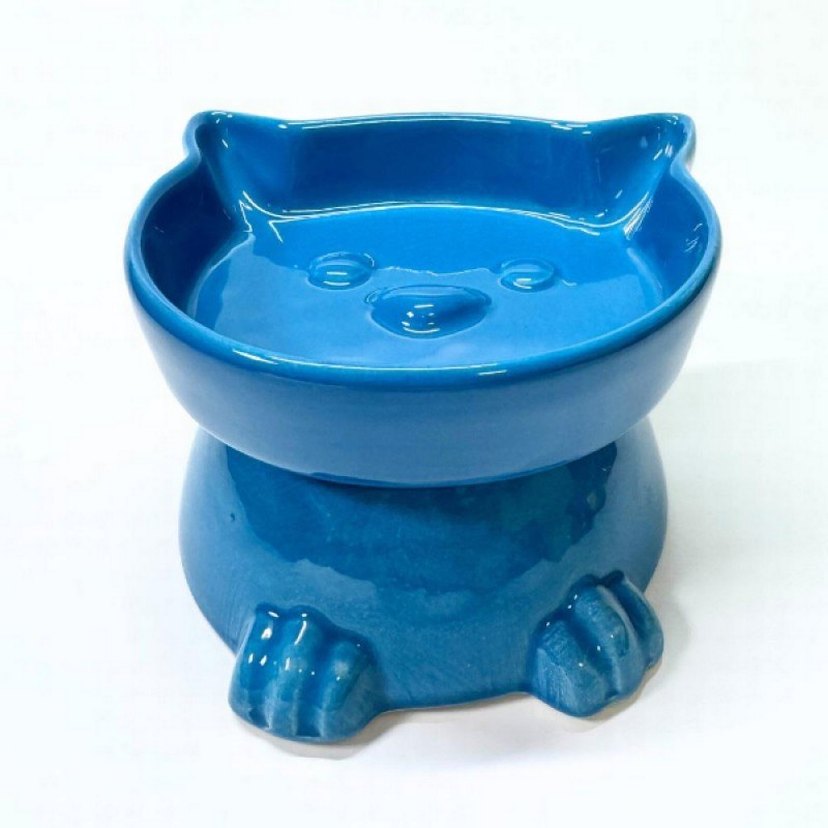 Ayaklı Kulaklı Seramik Mama Kabı - Görsel 2