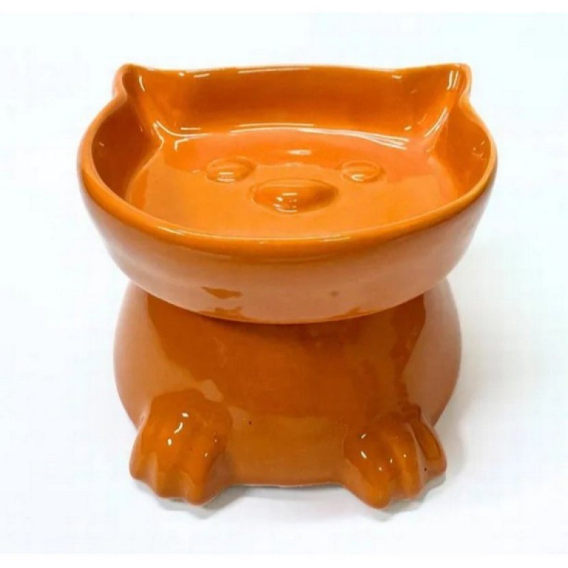 Ayaklı Kulaklı Seramik Mama Kabı - Görsel 4