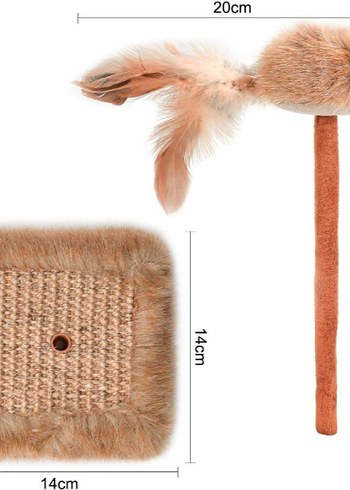 Sesli Oyuncaklı Kedi Tırmalama Tahtası - Görsel 3