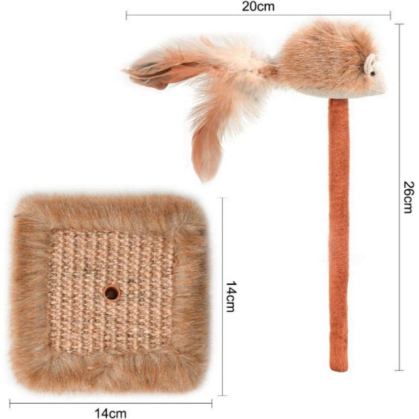 Sesli Oyuncaklı Kedi Tırmalama Tahtası - Görsel 3