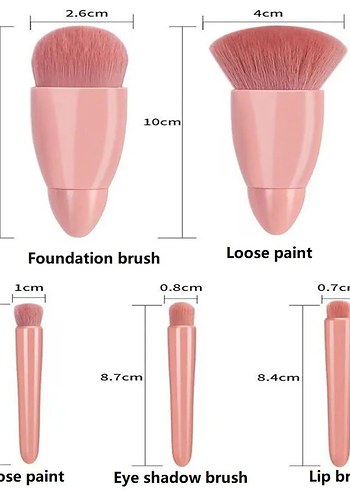 Aynalı Makyaj Fırçası Seti - Görsel 4