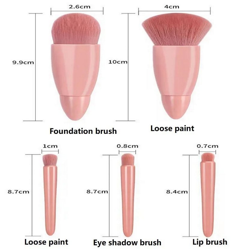 Aynalı Makyaj Fırçası Seti - Görsel 4