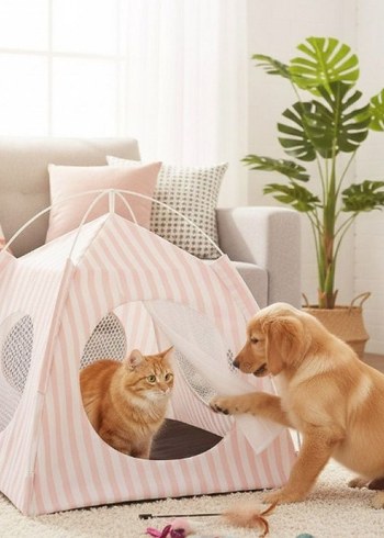 Evcil Hayvan Katlanabilir Oyun Çadırı - Görsel 4