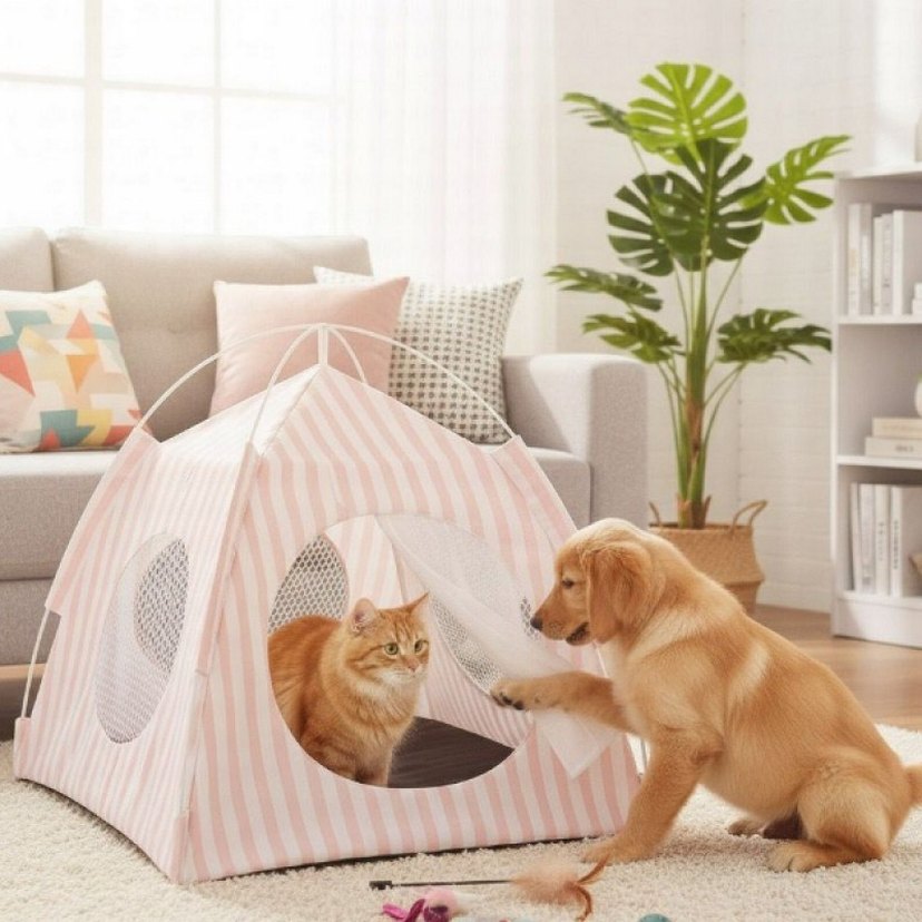 Evcil Hayvan Katlanabilir Oyun Çadırı - Görsel 4