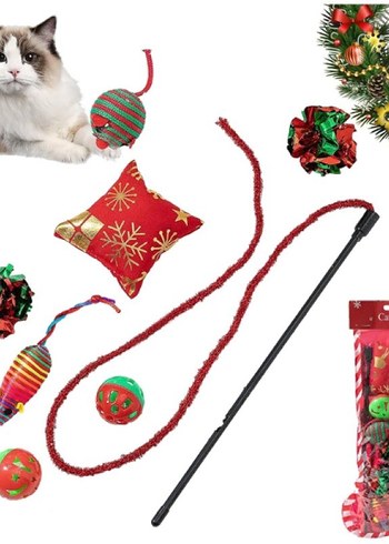 Yılbaşı Konseptli Kedi Oyuncak Seti - Görsel 3