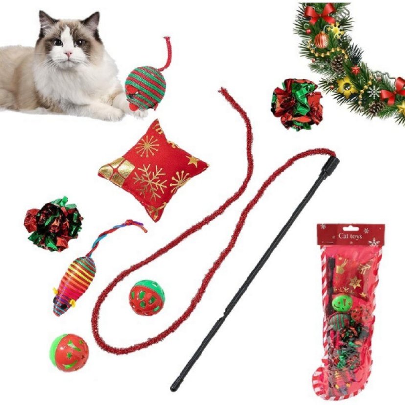 Yılbaşı Konseptli Kedi Oyuncak Seti - Görsel 3