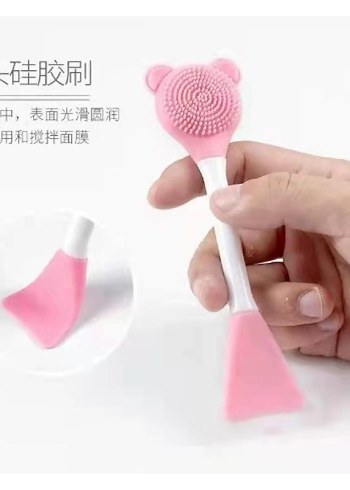 Silikon Yüz Temizleme Fırçası ve Maske Uygulama Spatulası - Görsel 2