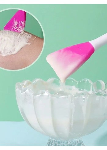 Silikon Yüz Temizleme Fırçası ve Maske Uygulama Spatulası - Görsel 3