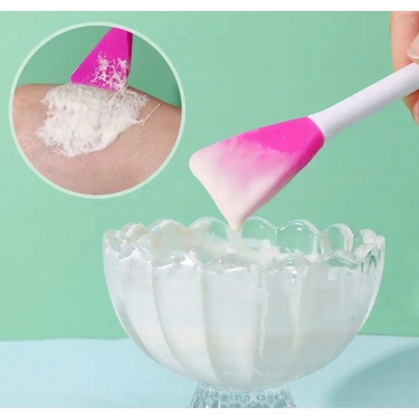 Silikon Yüz Temizleme Fırçası ve Maske Uygulama Spatulası - Görsel 3