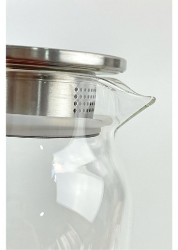 1500 ml Borosilikat Cam Su Sürahi Metal Kapaklı Isıya Dayanıklı - Görsel 4