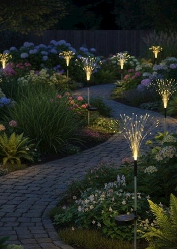 2 Adet Saçak Model Sensörlü Solar Bahçe Lambası - Görsel 3