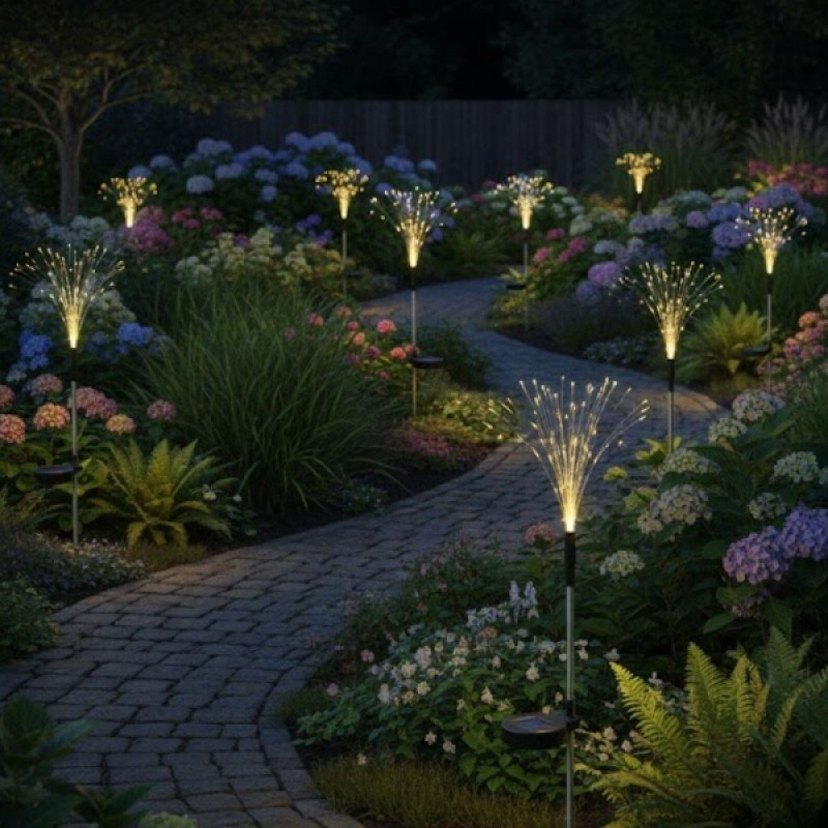 2 Adet Saçak Model Sensörlü Solar Bahçe Lambası - Görsel 3