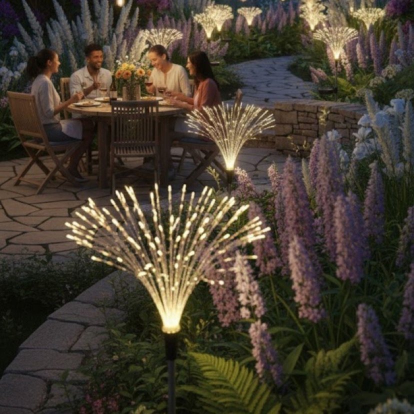 2 Adet Saçak Model Sensörlü Solar Bahçe Lambası - Görsel 4