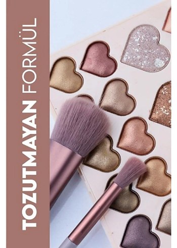 28'li Sedefli Shine Kalp Far Paleti - 2'li Set - Görsel 2