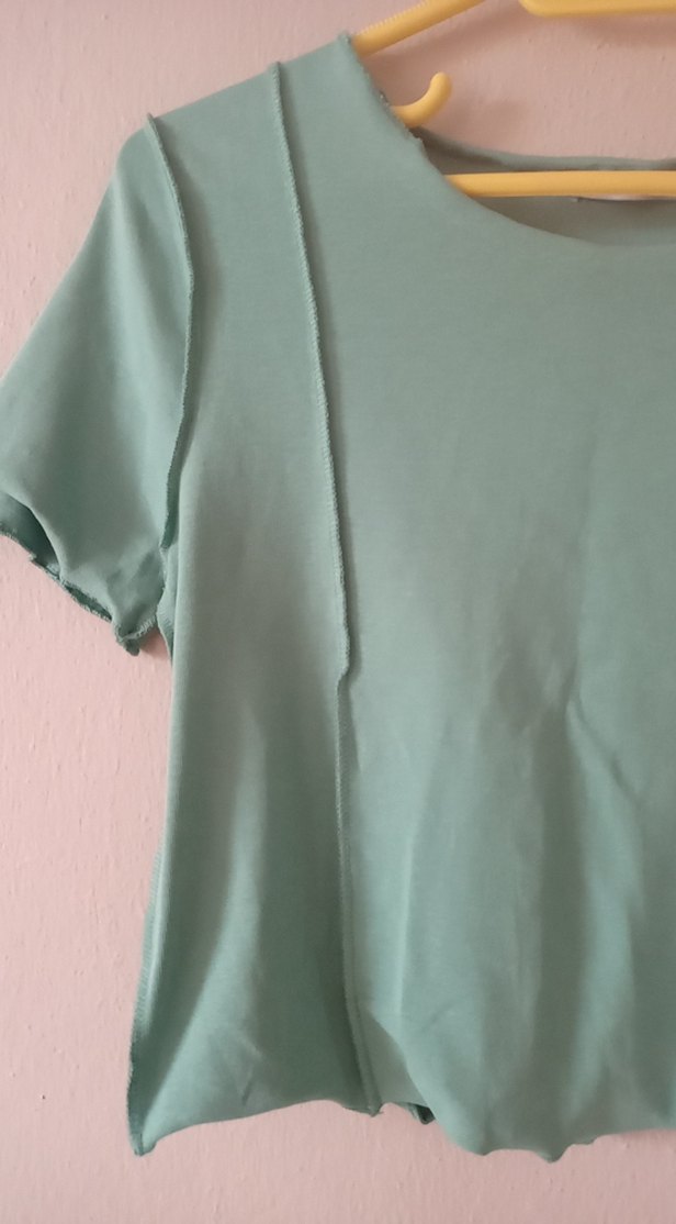 yeşil Kısa Kollu Mini Kadın Tişört - Görsel 3