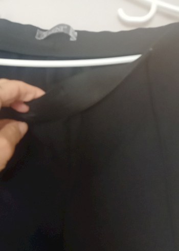 42 Beden siyah Renk Siyah Pilili Midi Kumaş Pantolon