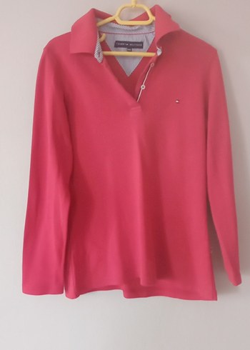 Pembe Uzun Kollu Polo Yaka Tişört