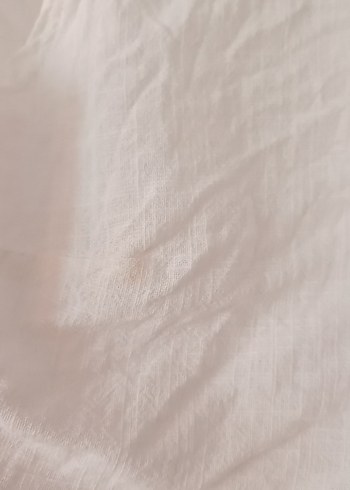 Düğmeli Beyaz Midi Keten Etek takım - Görsel 6