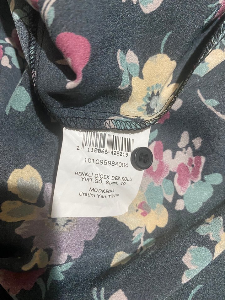 Çiçek Desenli Uzun Bohem Elbise - Görsel 5