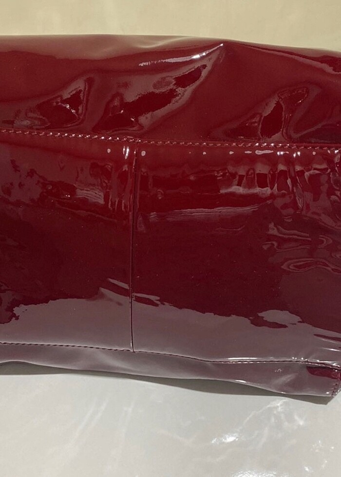 Bordo rugan kol çantası - Görsel 3