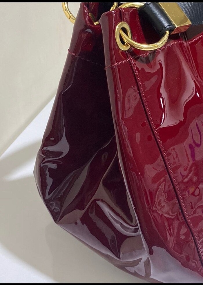 Bordo rugan kol çantası - Görsel 2