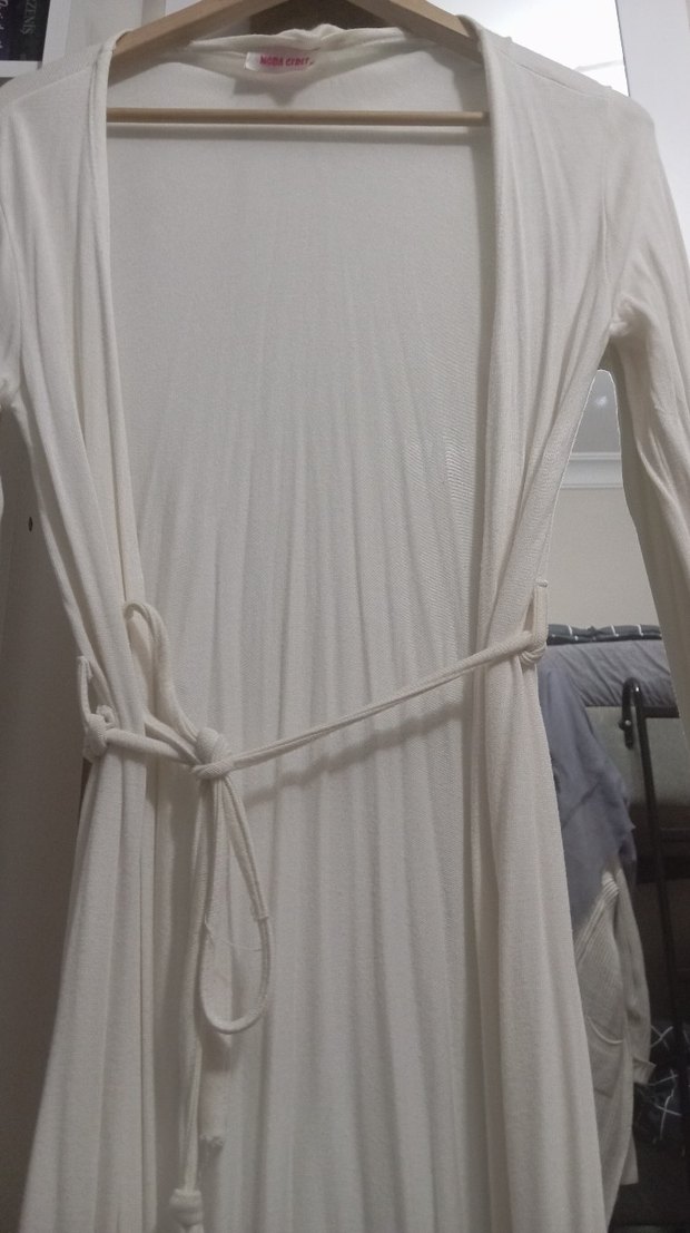 krem ince hırka - Görsel 2