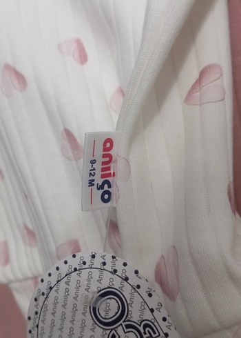 Beyaz Fırfırlı Baskılı Bebek Kız Takımı - Görsel 5