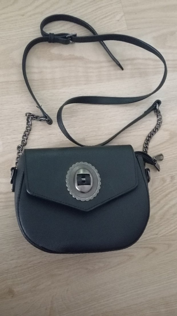 Siyah Deri Kadın Omuz Çantası - Görsel 2