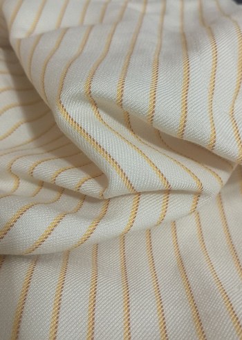 Sarı Çizgili Koton Pantolon - Görsel 7