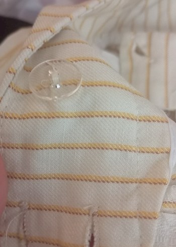 Sarı Çizgili Koton Pantolon - Görsel 5