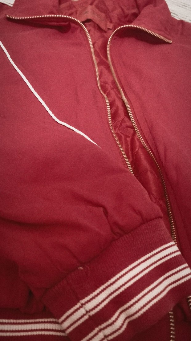 Bordo Fermuarlı Kadın Spor Ceket - Görsel 4