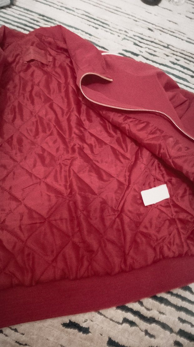 Bordo Fermuarlı Kadın Spor Ceket - Görsel 5