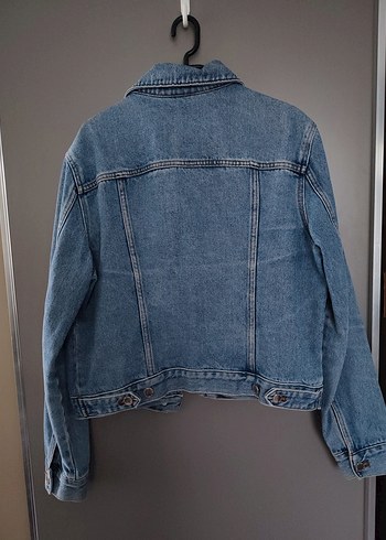 H&M Düğmeli Gri Mavi Kadın Denim Ceket