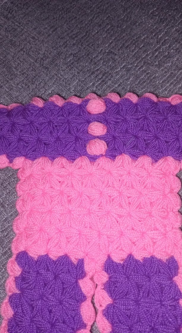 Mor ve Pembe Örgü çocuk Banyo lifi - Görsel 3