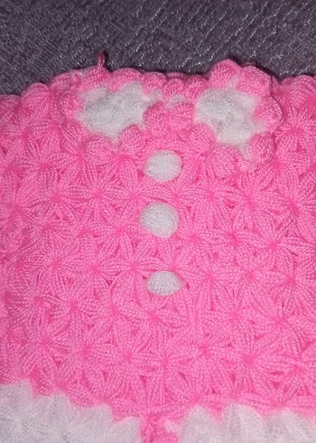 Örgü Pembe el geçirmeli lif - Görsel 3