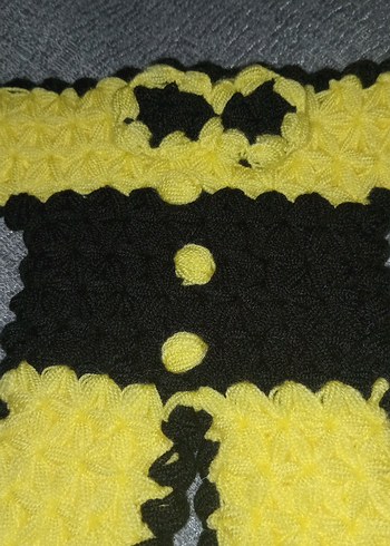 Sarı Siyah Renkli el geçirmeli Banyo lifi - Görsel 3