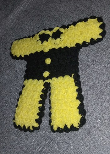 Sarı Siyah Renkli el geçirmeli Banyo lifi - Görsel 2