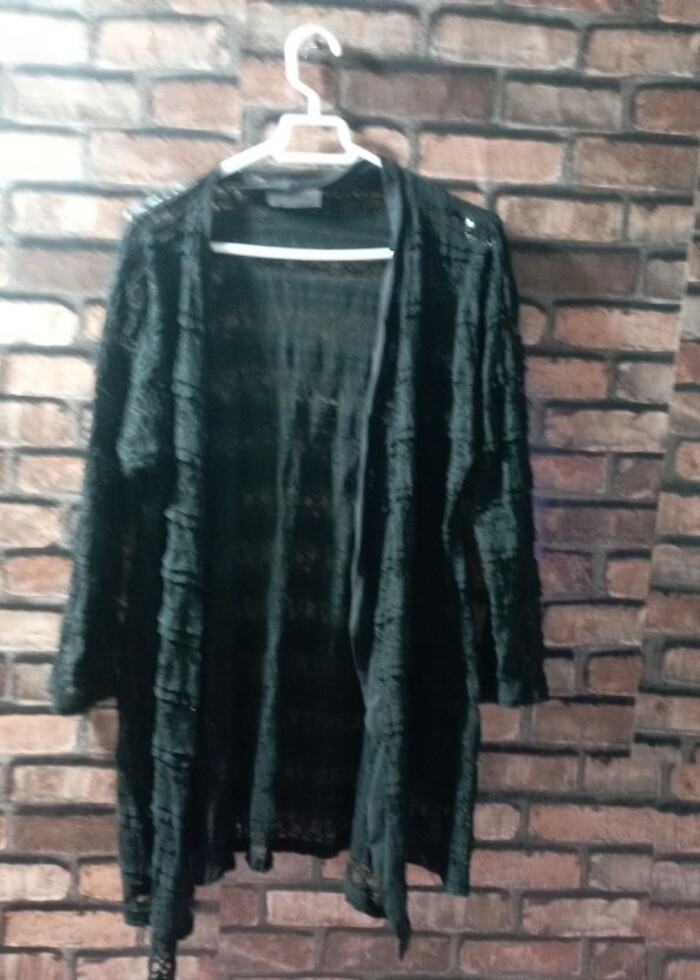 Bayan siyah ince hirka - Görsel 3