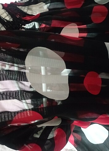 Bayan kırmızı desenli yazlık buliz - Görsel 5