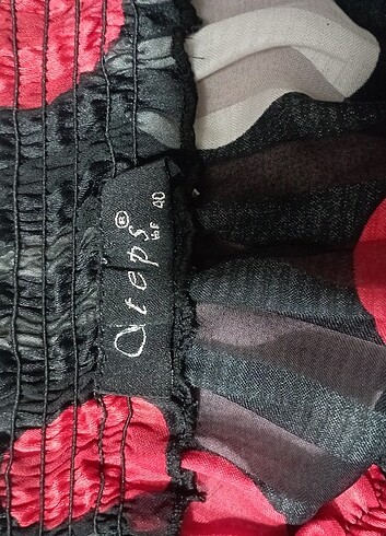 Bayan kırmızı desenli yazlık buliz - Görsel 6