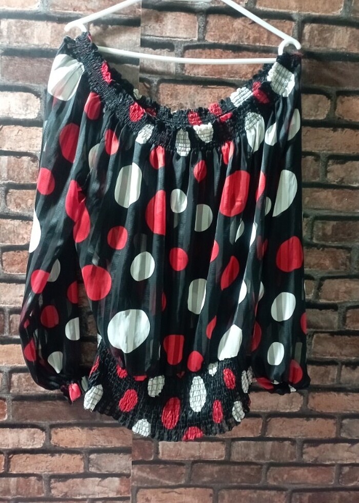 Bayan kırmızı desenli yazlık buliz - Görsel 3