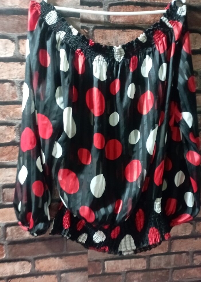 Bayan kırmızı desenli yazlık buliz - Görsel 4