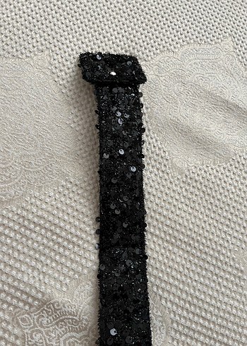 LC Waikiki Siyah Parlak Velcro Bantlı Kadın Kemer