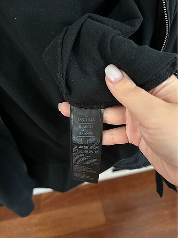 l Beden Allsaints Siyah Kapüşonlu Triko Hırka