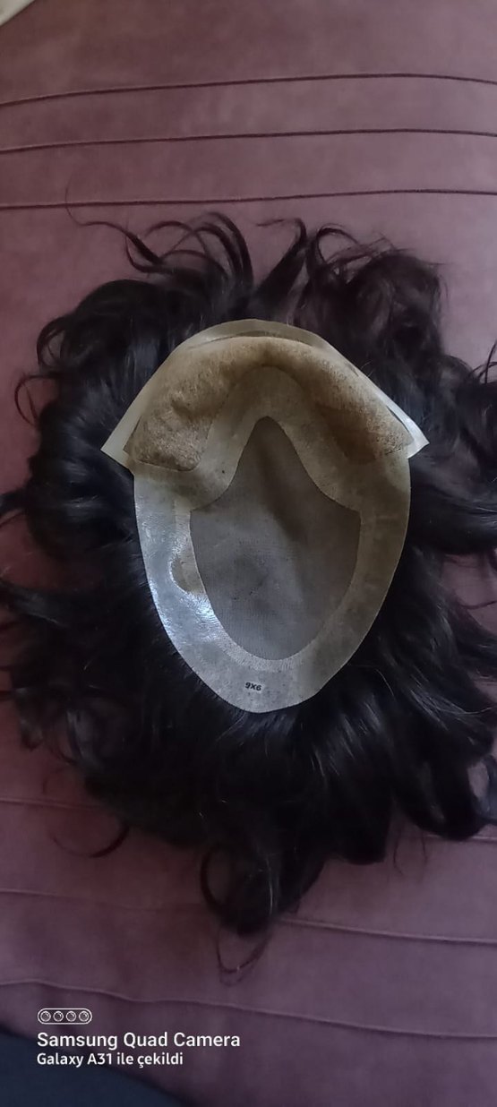 9×6 kalıbı olup yüzde yüz insan  saçıdır erkekler için - Görsel 2