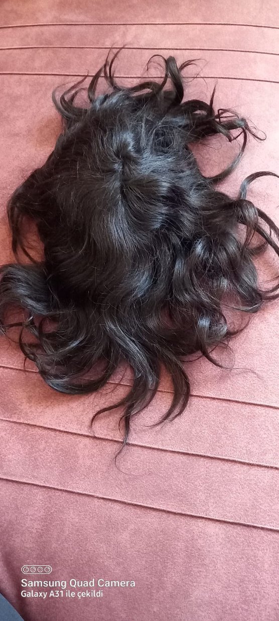 9×6 kalıbı olup yüzde yüz insan  saçıdır erkekler için - Görsel 3