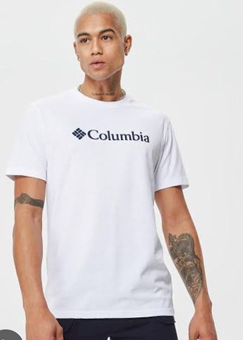 Columbia Beyaz Erkek Tişört
