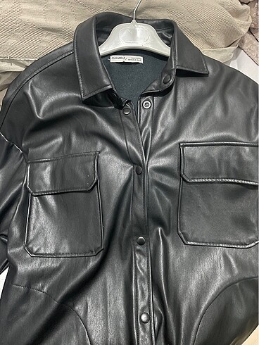 Pull and Bear Pull bear orjinal deri gömlek ceket